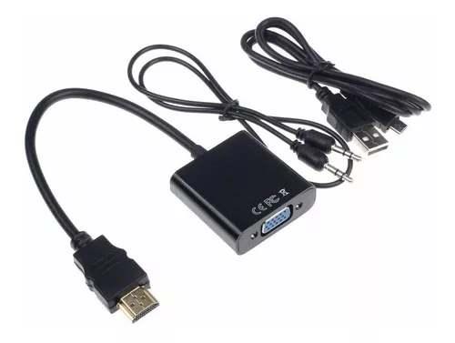 UGREEN Adaptador activo HDMI a VGA con conector de audio de 3,5 mm