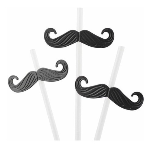 Set X4 Sorbete Reutilizable Mostacho Bigotes Pico Curvo