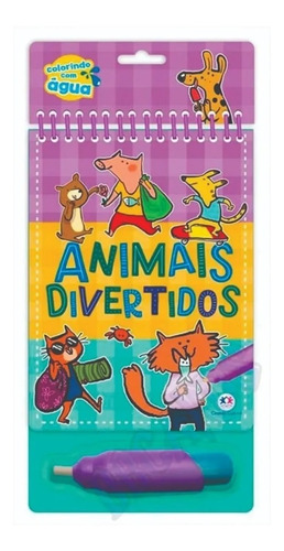 Livro Aquabook Animais Divertidos Pinta Com Água Ciranda