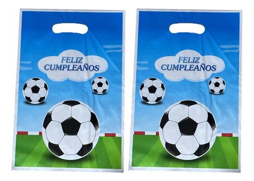 10 Bolsas Para Piñata Futbol Bolsas Para Dulces Piñata