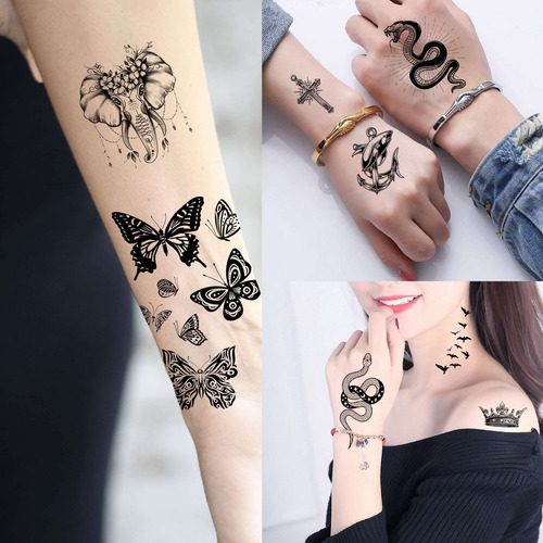 Tatuajes Temporales 48 Hojas 3d Halloween Para Niños Mujeres Color Nombre Del Diseño