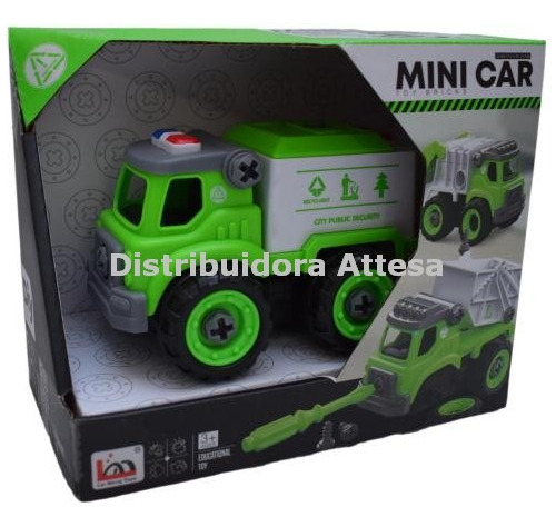 Diy Mini Car Camion Para Armar Y Desarmar Verde Caja Isakito