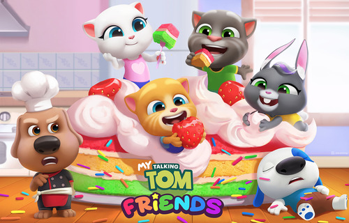 Fondo De Tela Talking Tom And Friends Decoracion Cumpleaños