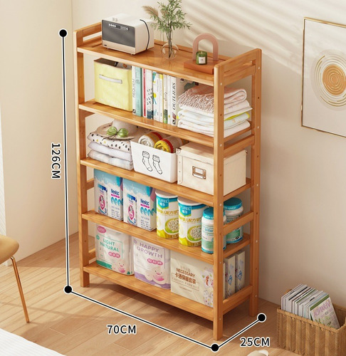 Organizador Estante Multiuso De Madera Bambú 100x70x25 10659