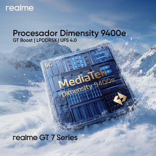 Realme Gt7 12gb Ram + 512gb Rom Dual Sim | Dimensity 9400e | Cámara 50 Mp 8k | Pantalla 6.78 120 Hz 6000 Nits | Batería 7000 Mah | Carga 120 W Azul Azul