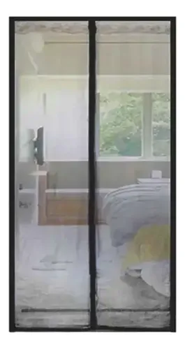Cortinas Mosquiteiras Magnética P/porta Autofecho 90x215 Preto