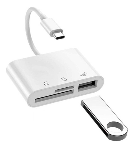 Lector De Tarjetas De Memoria 3 En 1 C A Usb Sd Tf Otg Hub U