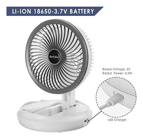 Ventiladores Portátiles Usb Ventilador Personal De 7 Pulga