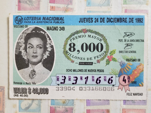 Billete De Lotería Nacional 