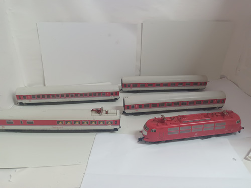 Tren Fleischmann Ho 1 Máquina Y 4 Vagones (Usado)