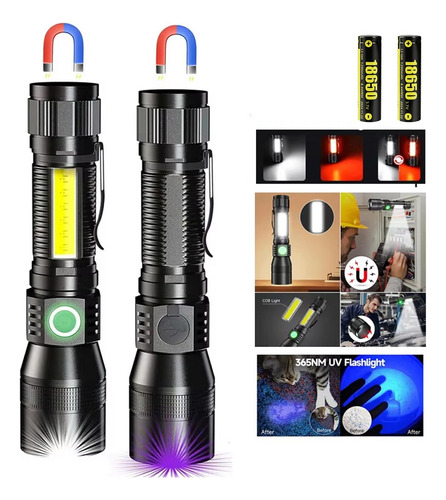 Linterna Uv, Linterna De Carga Usb, Linterna Ultravioleta Le