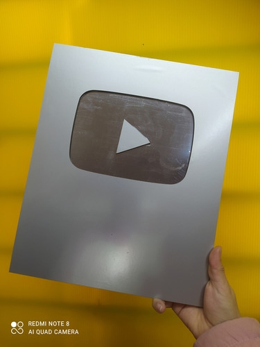 Placa Youtube Plata Personalizada Mdf