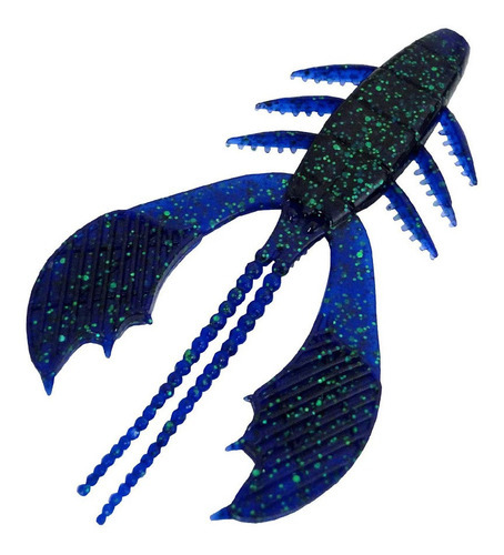 Isca Artificial Soft Yara Crayfish 10cm 5g 5 Und Cor Azul e Verde - Cor 84