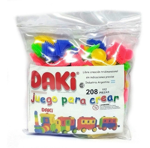 Imagen 2 de 2 de Bloques Daki 208 Bolsa Modelo Familia 112 Piezas