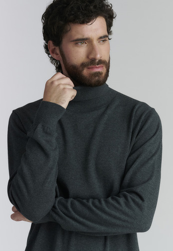 Sweater Turtle Neck F Smart Casual Gris Fw25 Ferouch