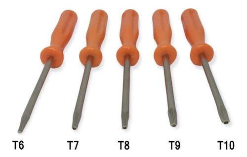 Imagen 1 de 10 de Juego De Destornilladores Torx T6 T7 T8 T9 T10