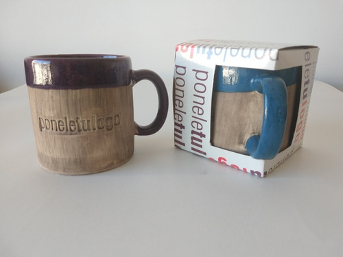 Taza Artesanal Grabada Bajo Relieve Souvenir Ponele Tu Logo!