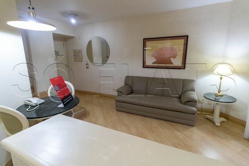 Imagem 4 de 15 de Flat Mobiliado Com 48m² Com Serviços De Arrumação Diária Próximo Da Avenida Paulista. Sem Burocracia - Sf35948