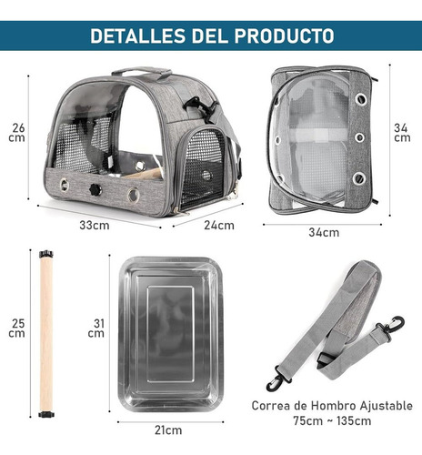 Bolsa Transportadora Para Pájaros, Portabebés Para Loro