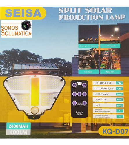 Lampara Luz Solar 160led - Autoencedido Sensor De Movimiento