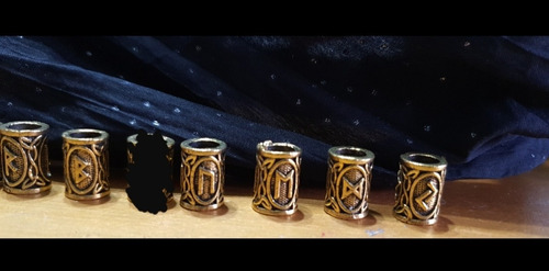 Beads Viking Runas Pelo Y Barba Retro Vintage Celta Runa
