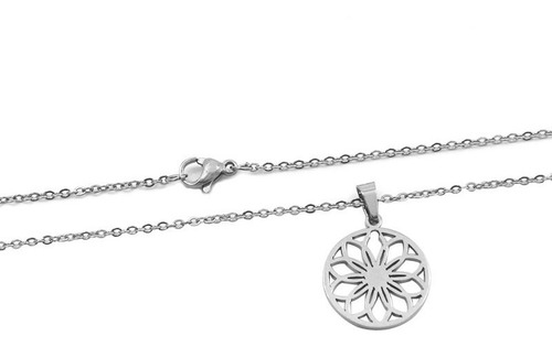 Set De Joyeria Acero Inoxidable Plateado Mandala Universo