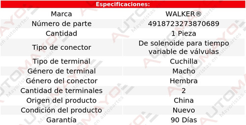 Un Conector Solenoide Vvt Walker 335i L6 3.0l 2007-2015
