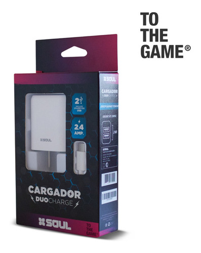 Cargador Rapido Tipo C 2.4a Soul 2 Usb Para Samsung Motorola
