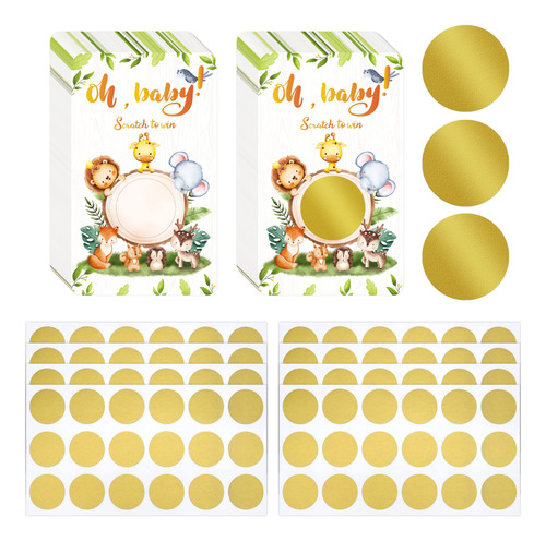 120 Tarjeta Rascar Para Ganar Juego Baby Shower Actividad E