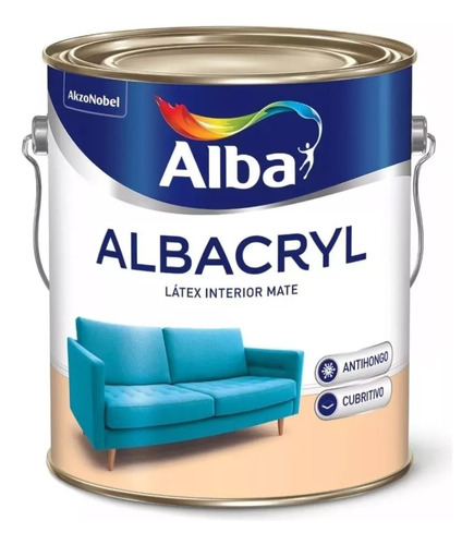 Albacryl Pintura Latex Interior Mate Alba 4 Lt - Devoto