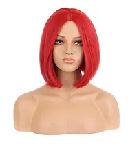 Comprar Magqoo Red Wig Red Bob Wig Bright Red Wigs For Women Gs59o