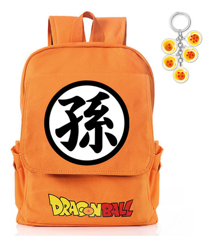 Mochila Escolar Infantil Anime Dragon Ball Z Goku Con Llaver