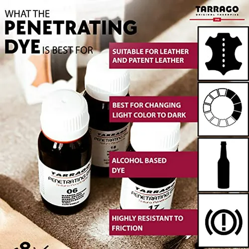 Cuidado De Zapatos - Tarrago #18 Penetrating Dye, Black, 1,7