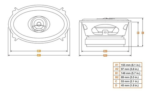 Imagem 8 de 8 de Par De Alto Falante 4 X 6 Hertz Dcx 460 40rms Garantia