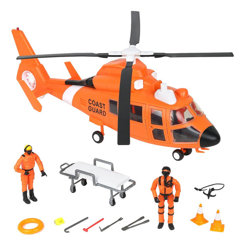 Haga Clic En N Play Toy Helicopter Set, Coast Guard Rescue H