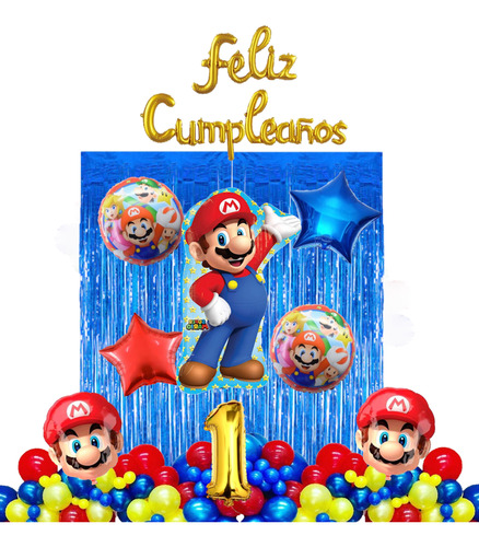 Globos Super Mario Bros Decoración Fiesta 41 Piezas