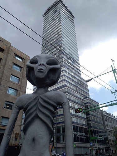 Muñeco Alien Roswell-man Un Metro - Ovni Memes Área 51 Gris (Usado)