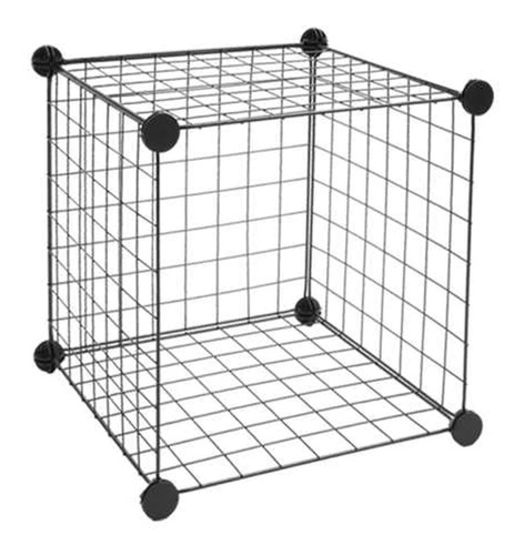 Cubo Organizador Estante Repisa Negro Alambre 50x50cm Oferta