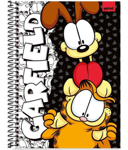 Caderno Garfield Espiral 80fls 1x1 Matéria - Spiral