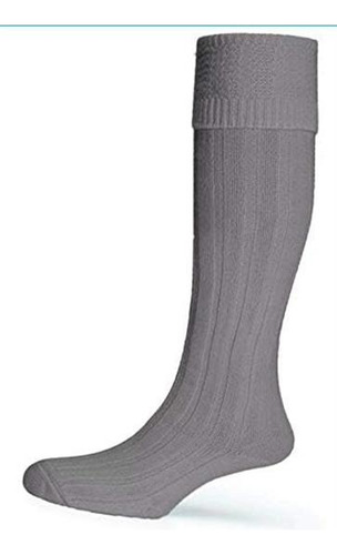 Calcetines Scottish Para Hombre Deluxe Mezcla De Lana Gris K