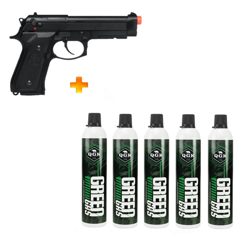 Pistola De Airsoft À Gás Gbb M9a1 Blowback 6mm + 5 Green Gas