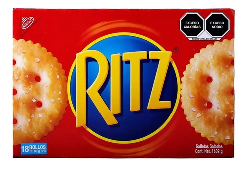 Ritz Galletas Saladas Caja Con 18 Piezas De 89 Gramos C/u