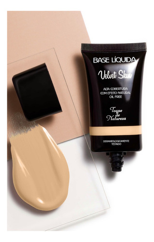 Base de maquiagem líquida Toque de Natureza Velvet Skin Velvet Skin Base Líquida Velvet Skin tom 202 claro 2