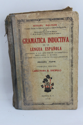 L432 Gramatica Inductiva De La Lengua Española -- M Salinas