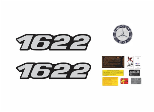 Adesivos Compatível Mercedes Benz 1622 Emblema Resinado 68