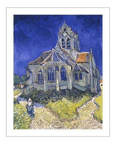 Lamina Fine Art Iglesia De Auvers Sur Oise 50x80 Myc 