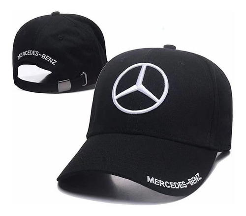 Imagen 1 de 7 de Gorra Mercedes Benz Logo Bordado Oem Ajustable Negro