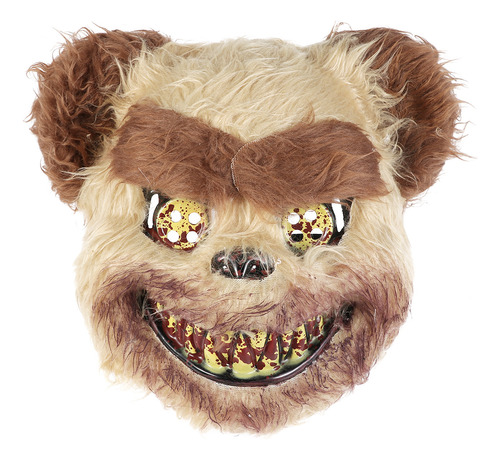 Máscara Facial Completa De Peluche Con Diseño De Oso Sangrie