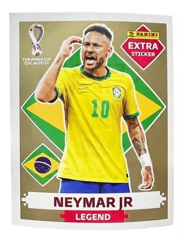 Neymar Ouro - Figurinha Extra Legend - Copa Qatar 2022