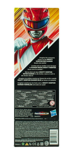 Imagen 6 de 9 de Power Rangers Pack Rojo Azul Negro Rosa Basico 28cm Hasbro